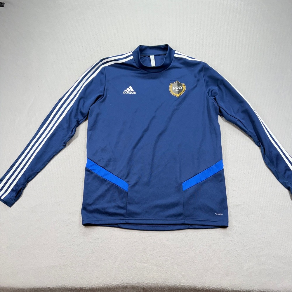 Adidas Training Top Mens Large Blue Climacool PRO Soccer Referee Pullover